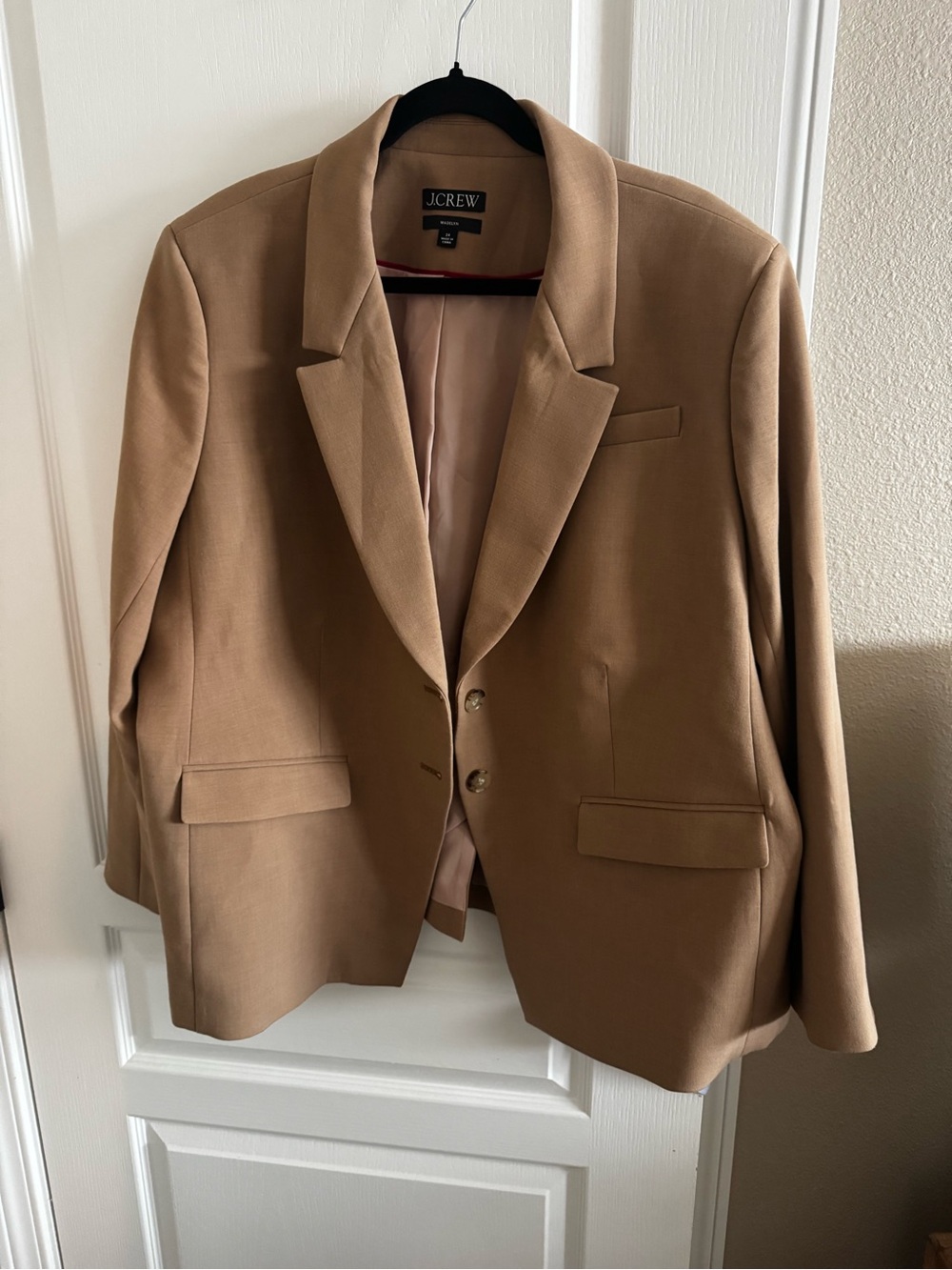 J. Crew women’s Camel Blazer - Two-Button Notch Lapel Sport Coat